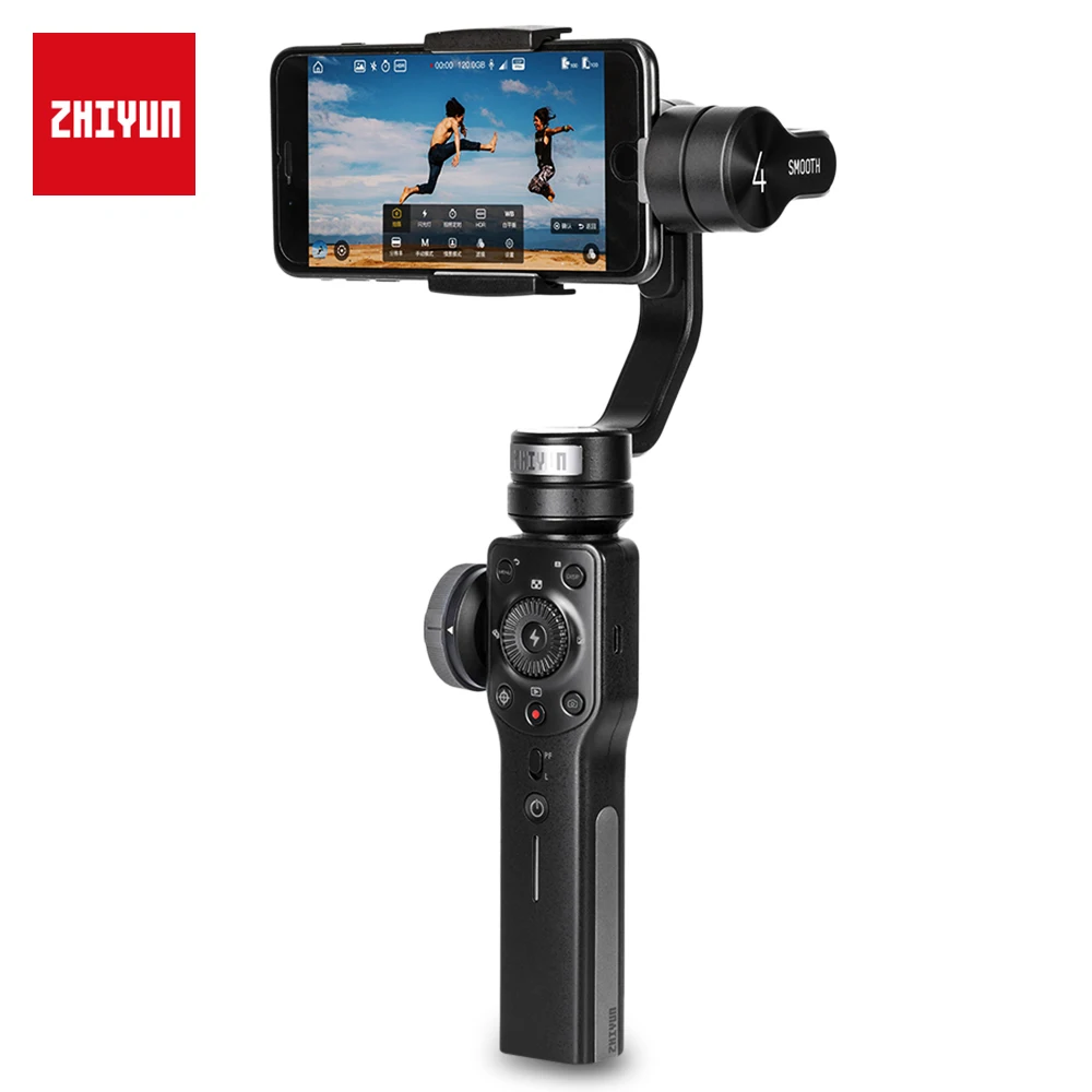 2018 Новый Zhiyun Smooth 4 3-осевой ручной шарнирный стабилизатор для камеры GoPro W фокус Pull