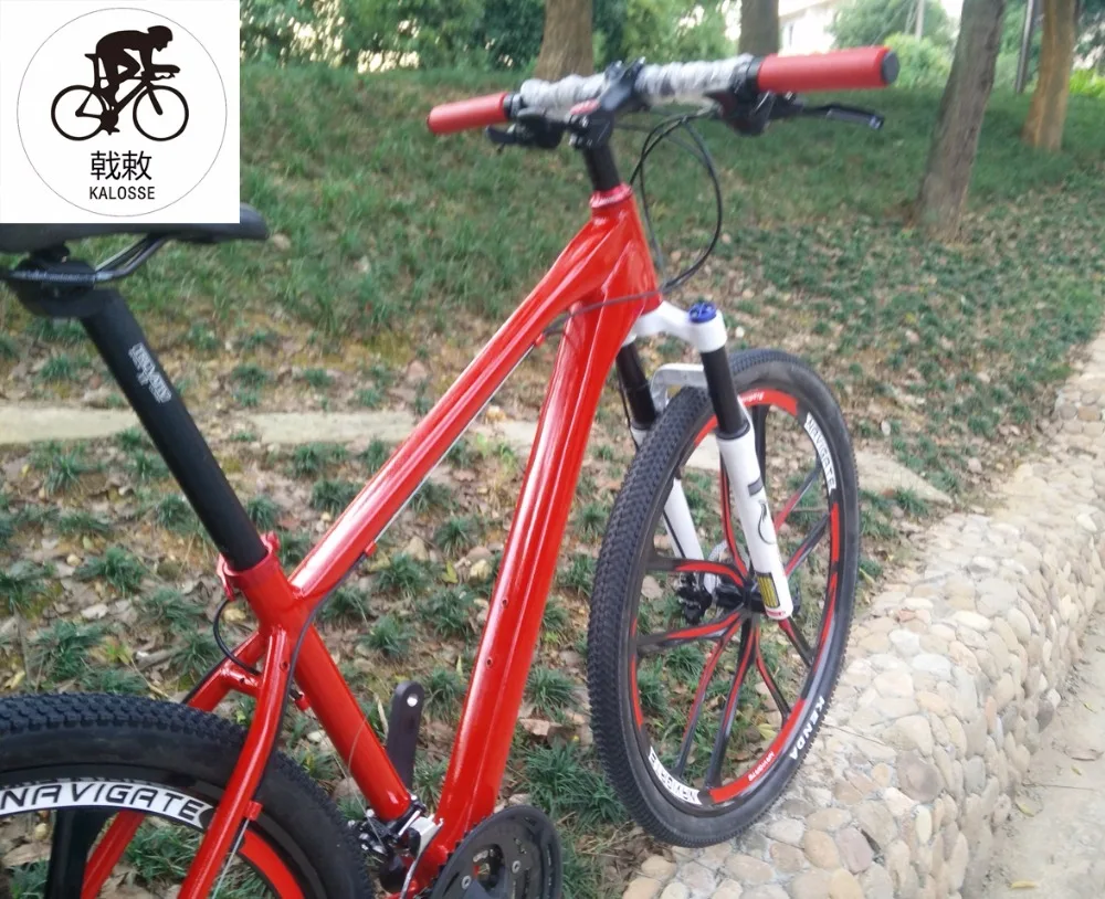 Excellent Kalosse Aluminum alloy  frame    DIY colors   29er  mountain bike  29*17 inch   24/27/30speed    Air front fork  bicycle 9