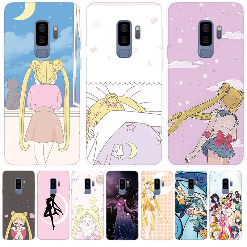 

Fundas Silicone Phone Case For Samsung Galaxy M10 M20 S10 5G S8 S9 Plus S10e S6 S7 Edge Bumper Cover Sailor Moon Anime