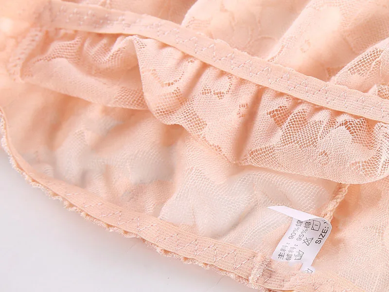 Queenral Transparent Panties For Women Cotton Mid Waist Briefs Underwear Sexy Panties Hollow Out Underpants Imitation Lingerie  5