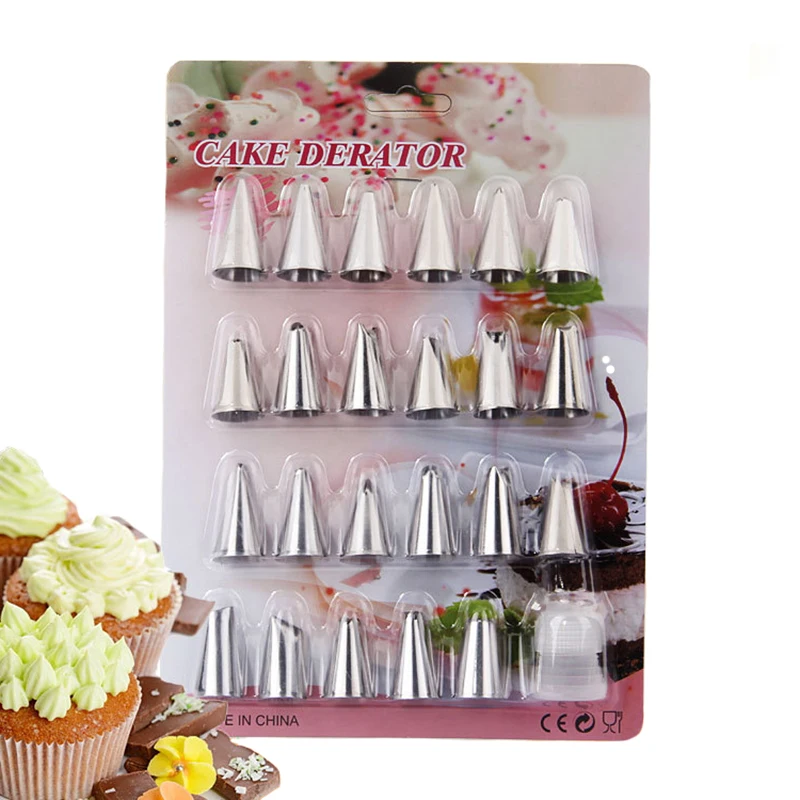 

24Pcs/set Cake Nozzle DIY Cupcake Baking Tools Pastry Nozzles Russian Tulip Nozzle Kit Confectionery Pastry Tools