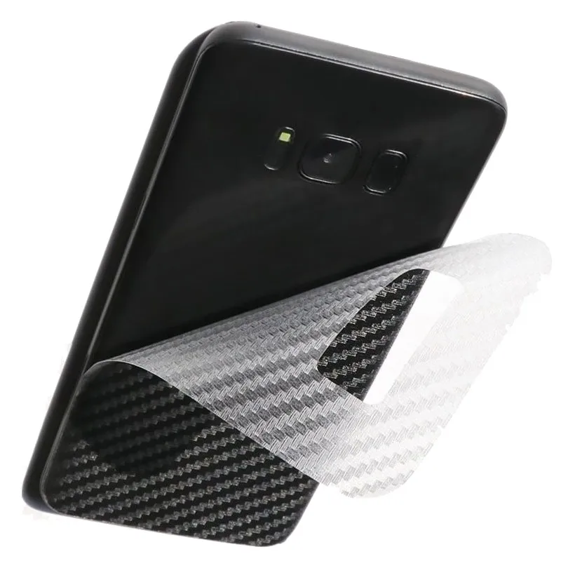 NYFundas 3D Anti-Fingerprint Transparent Carbon Fiber Back Film Front HD Screen Protector For samsung galaxy S8 Plus S7 edge S6-1 (5)