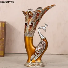 Классические изысканные вазы-Павлины, модные креативные предметы искусства и ремесла, ваза для домашнего декора, украшения для столовой, гостиной