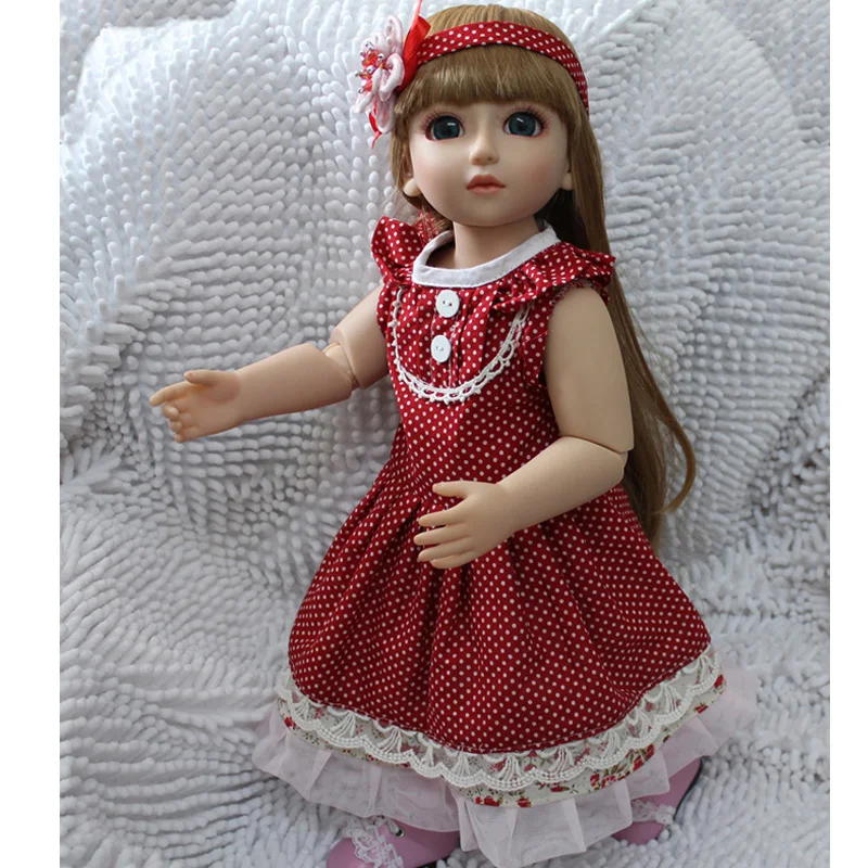 

2018 Best Birthday Gift Beautilful 45CM BJD Doll Silicone Lifelike Doll Reborn Babies