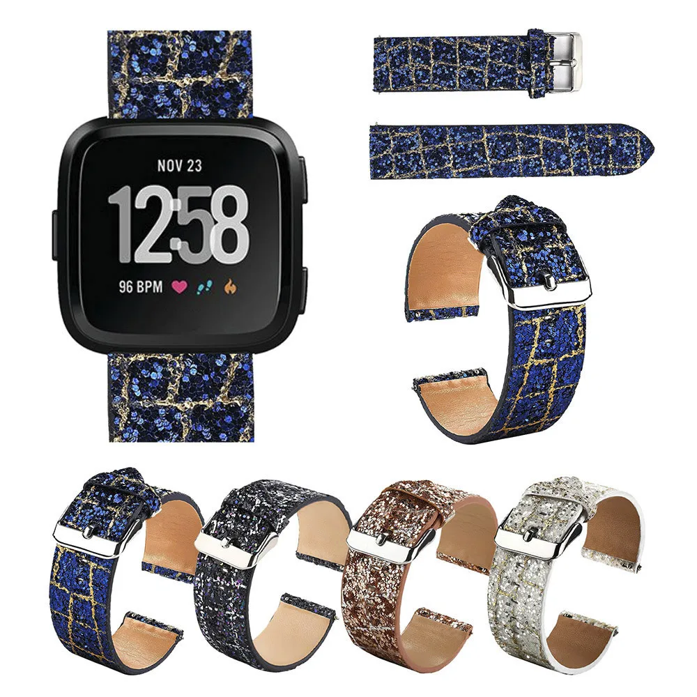 TexturBling Glitter Leather Wrist Strap Replacement Watch