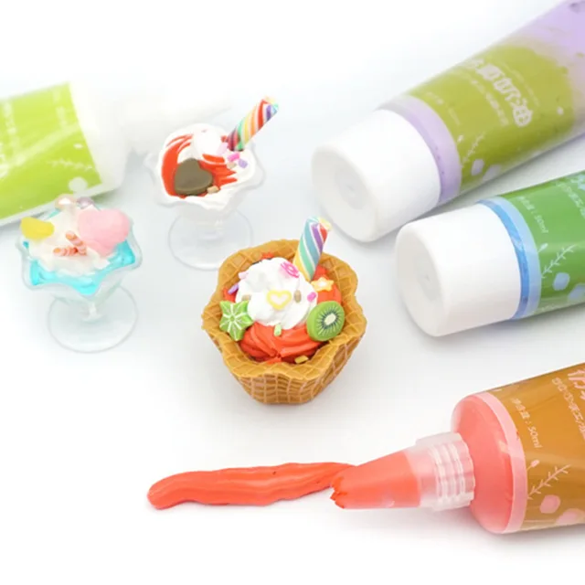 Buy Simulation Cream Glue 24 Colors DIY Cream Glue for