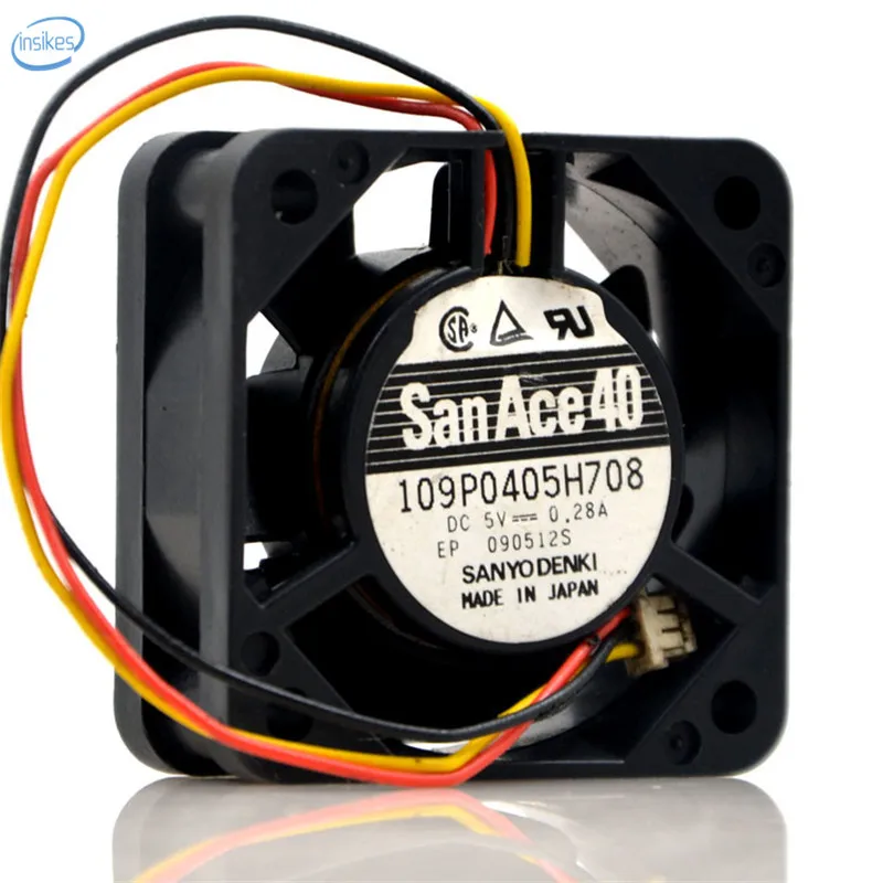Sanyo 109P0405H708 3 провода Компьютер Вентилятор охлаждения DC 5 V 0.28A 4028 40*40*28mm 4 см
