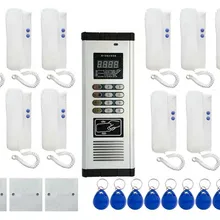 XinSiLu Пресс прямой набор Невидимый дверной для системы домофона 10-апартаменты аудио дверной телефон, ID карты и разблокировка пароля