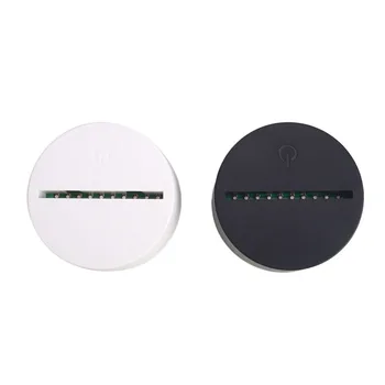 

7 Colors Touch Lamp Base For 3D Night Light LED Light Base White/Black Led Lamp Holder Portalampada Hot Sale without cable