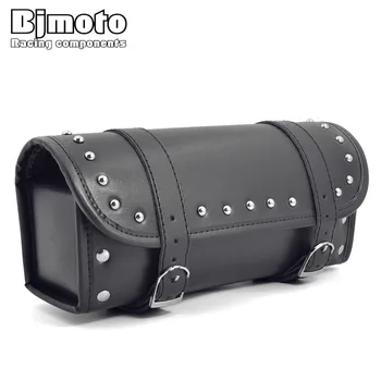 

BJMOTO Fashion Paired Motorcycle PU Leather Saddlebag Saddle Tool Pouch Side Bag Harley Cruiser Storage Pouch