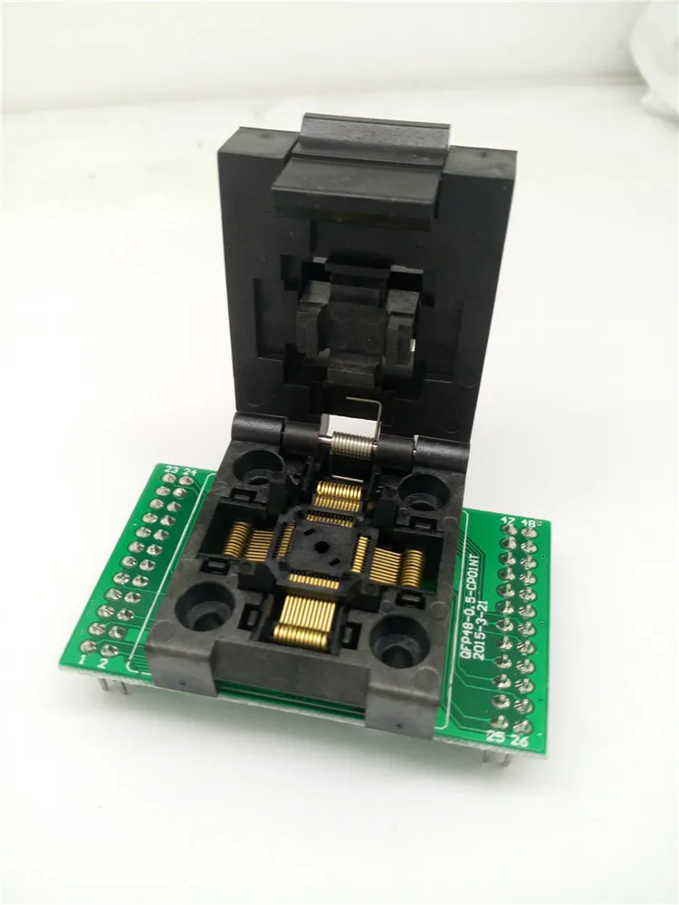 

QFP48 TQFP48 LQFP48 Clamshell Programming socket Pitch 0.5mm FPQ-48-0.5-06 Test Socket Flash Adapter Size 7*7mm