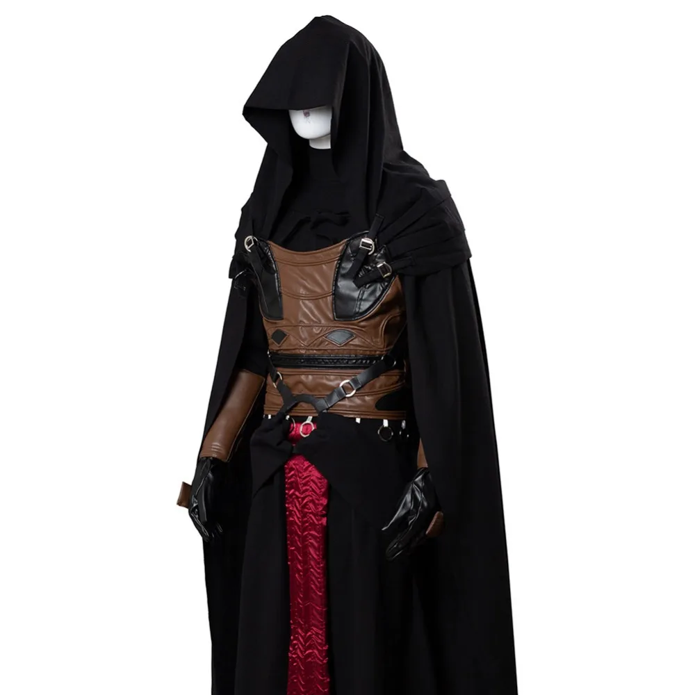 Звездные войны Косплей Дарт Реван костюм форменный плащ Наряд полный комплект для взрослых Хэллоуин Карнавальный костюм для мужчин