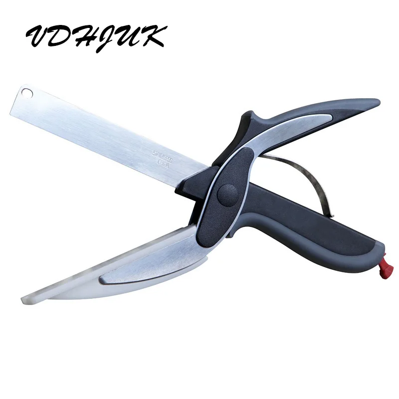 

Drop shipping Kitchen Accessories Clever Scissors &board stainless steel cutter Smart Vegetable Potato cheese Cutter Slicers
