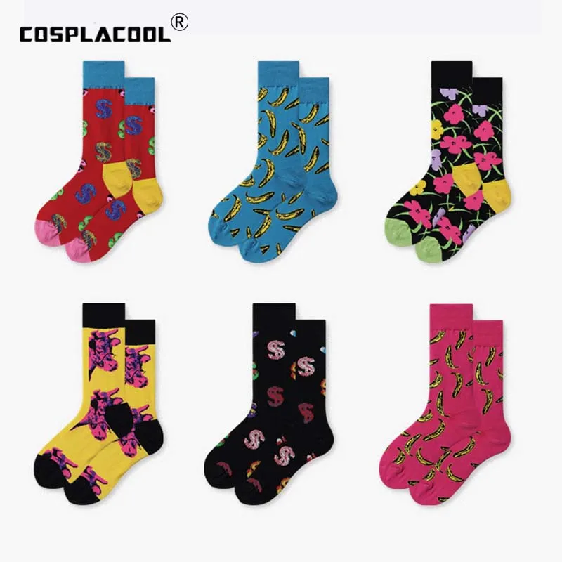 

[COSPLACOOL]Creative Harajuku Happy Cool Socks Cotton Crazy Animal Funny Socks Hip Hop Street Cute Socks Fashion Unisex Sokken