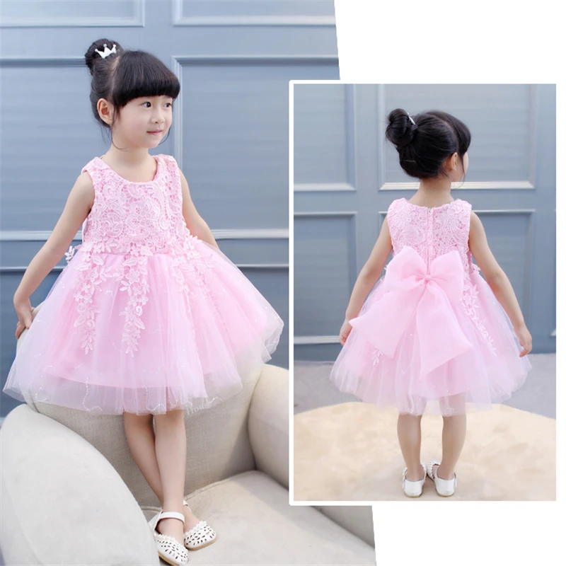 

BibiCola Little Girls Dress Children Summer Clothing Party Princess Wedding Dresses Kid Girl Birthday Outfit Costume Tutu Dress