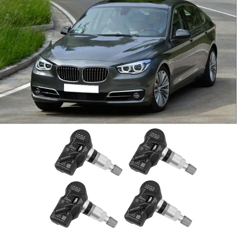 

Pressure Sensor 4pcs TPMS Tire Pressure Sensor Fit for Fit for 5/6/7 Series X1 X3 X4 Z4 36106874830 Automobiles