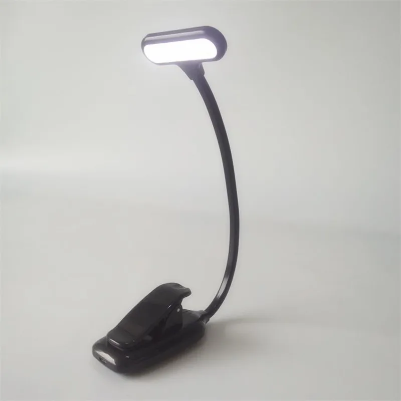 

LED Clip Book Light Mini Reading Light USB Rechargeable Flexible Book Lamp Dimmer Desk Lamp For Indoor Laptop PC Lighting