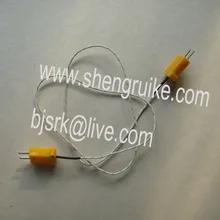 K тип тефлоновое покрытие термопары wth стекловолокна кабель с оплеткой(двойной разъем