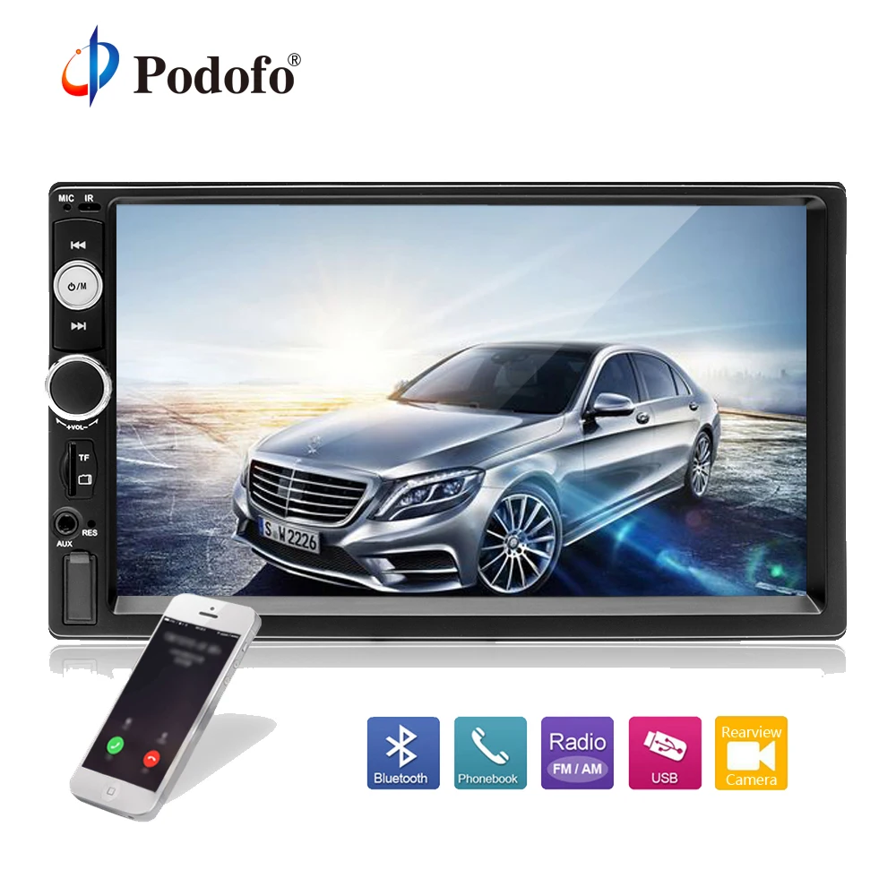 Podofo 2din font b Car b font Multimedia MP5 Player Audio Stereo 2DIN font b Car