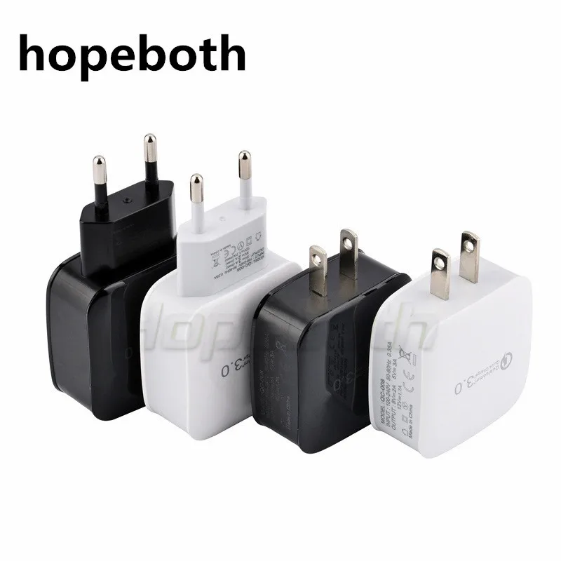 

hopeboth High Quality USB Charger Qualcomm Quick Charge 3.0 18W Fast Phone Charger Quick Charge 2.0 Compatible) For Samsung Huaw