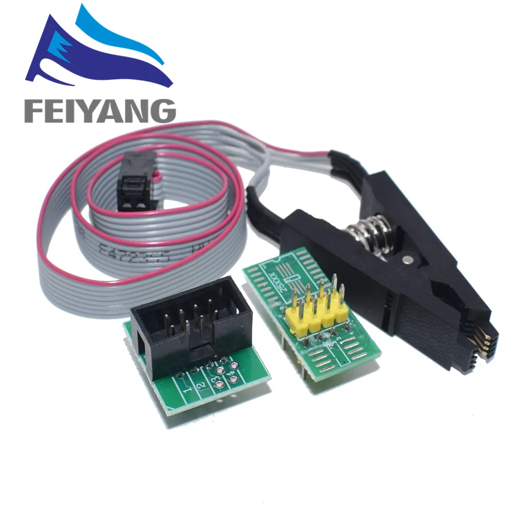 

update version SOIC8 SOP8 Test Clip For EEPROM 93CXX / 25CXX / 24CXX in-circuit programming+2 adapters