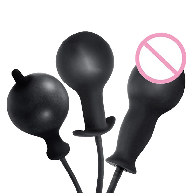 Expandable No Vibrator Butt Plug Anal Balls Super Large Inflatable Huge Big Max Dildo Pump Dilator Sex Toys | Красота и здоровье