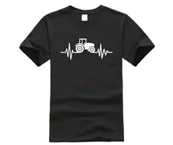 Трактор футболка для мужчин; короткий рукав круглый вырез, для мужчин Популярные упражнения удобные футболки фермер