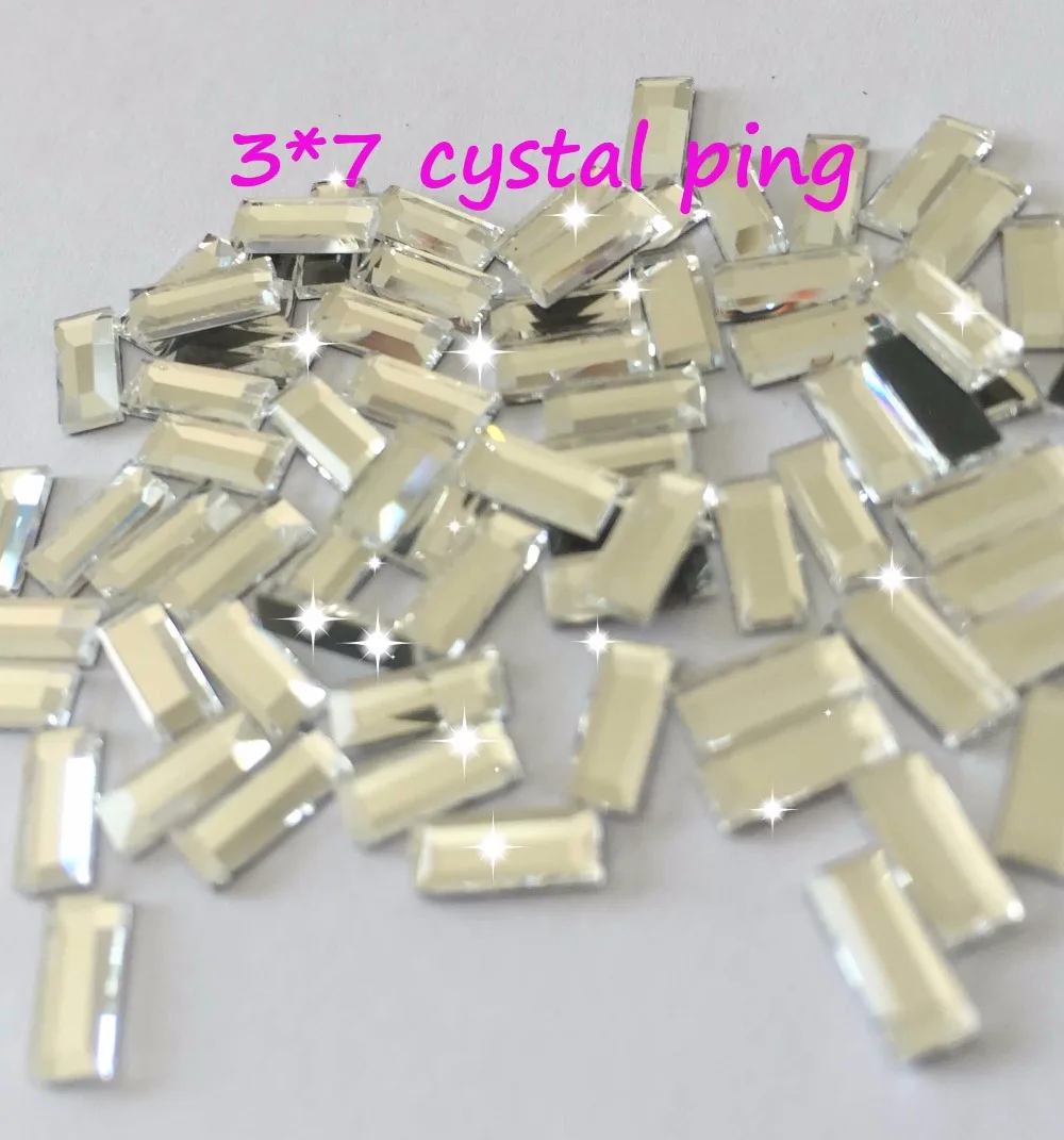 DIY strass Hot Sale square 3*7mm 200pcs/pack Glass Flatback Crystal Hotfix Rhinestones iron on clothes glitter accessaires-in Rhinestones from Home & Garden ...
