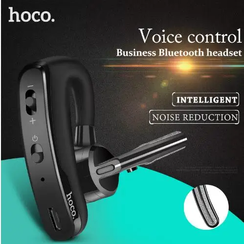 HOCO бизнес Bluetooth наушники с шумоподавлением Голосовое управление Беспроводные наушники с микрофоном Автомобильная Спортивная гарнитура для iPhone XS Max