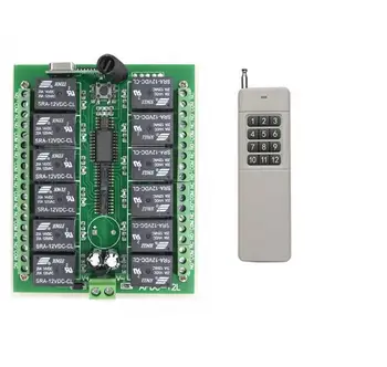 

Appliance DC 12V 24V 12 CH 12CH RF Wireless Remote Control Switch System,315/433MHz Transmitter Receiver for garage door gate