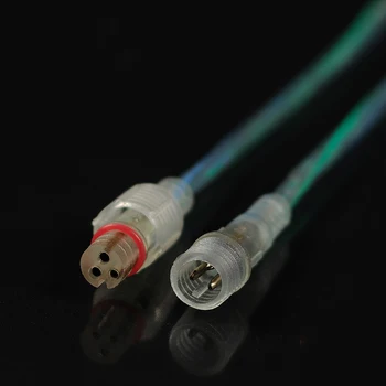 

3P Transparent waterproof butt joint Power connection line cable 3 core 30cm male and female terminal wire for LED lamp