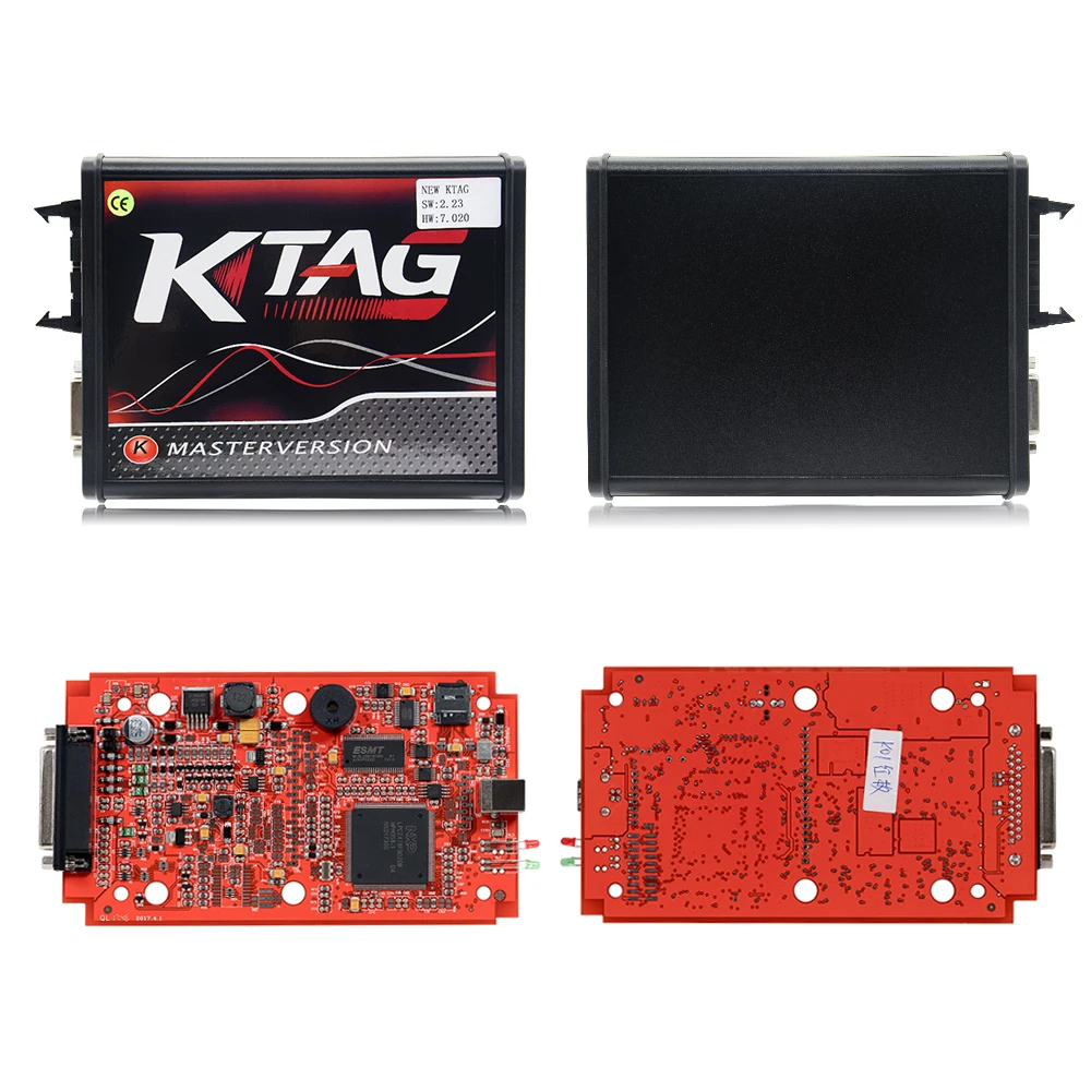 Мастер онлайн ЕС красный KESS V2.47 2,47 KTAG V7.020 OBD2 менеджер Тюнинг Комплект K-TAG 7,020 V2.23 V2.25 ECU программист по лучшей цене