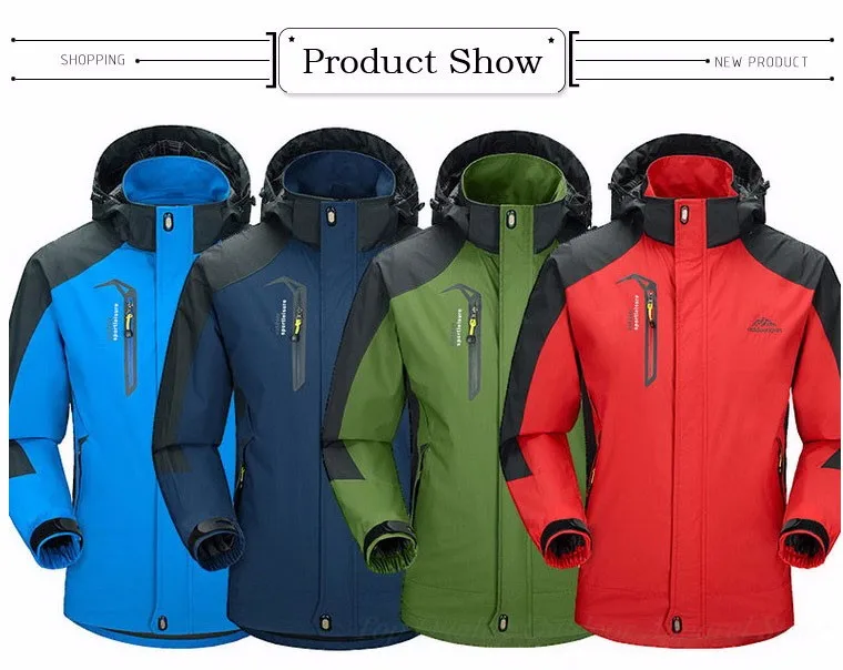 Мужская теплая водонепроницаемая куртка для мальчиков, дышащая ветрозащитная куртка для спорта на открытом воздухе, походная Лыжная флисовая куртка-дождевик