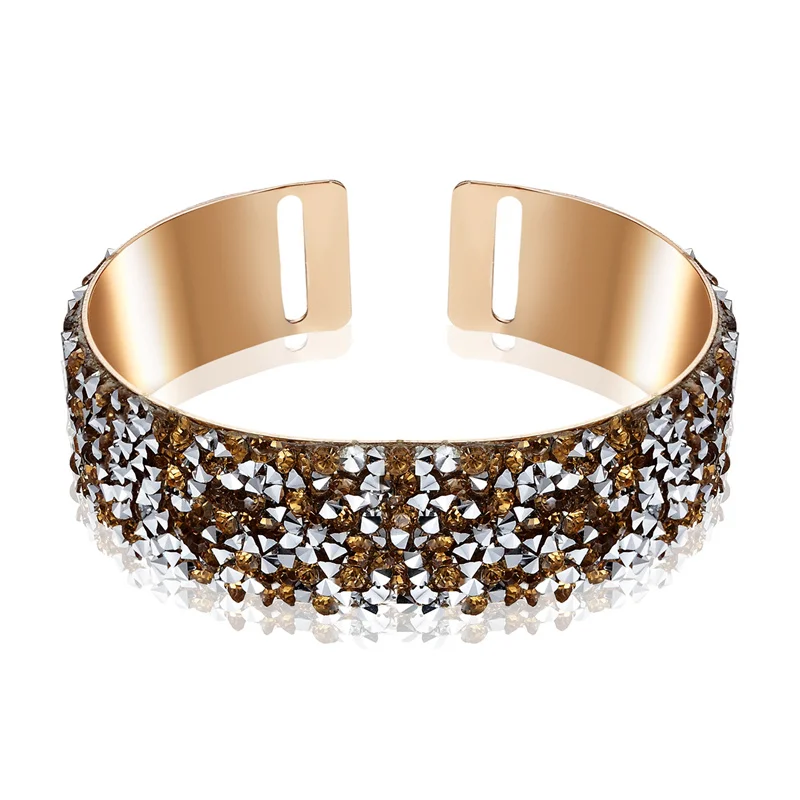 Новое модное украшение со стразами браслет женские популярные европейские и американские классические хрустальные браслеты-подарки Pulseras - Окраска металла: TZ407