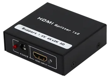 

Retail HDMI SPlitter 1X2 split Full HD 3D 1.4 one HDMI input to 2 HDMI output with power cable For Audio HDTV 1080P Vedio DVD