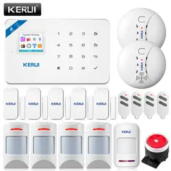 KERUI W18 Wi-Fi GSM IOS/Android APP Управление сигнализации комплект ЖК-дисплей GSM SMS Беспроводной охранной сигнализации Системы для дома безопасности