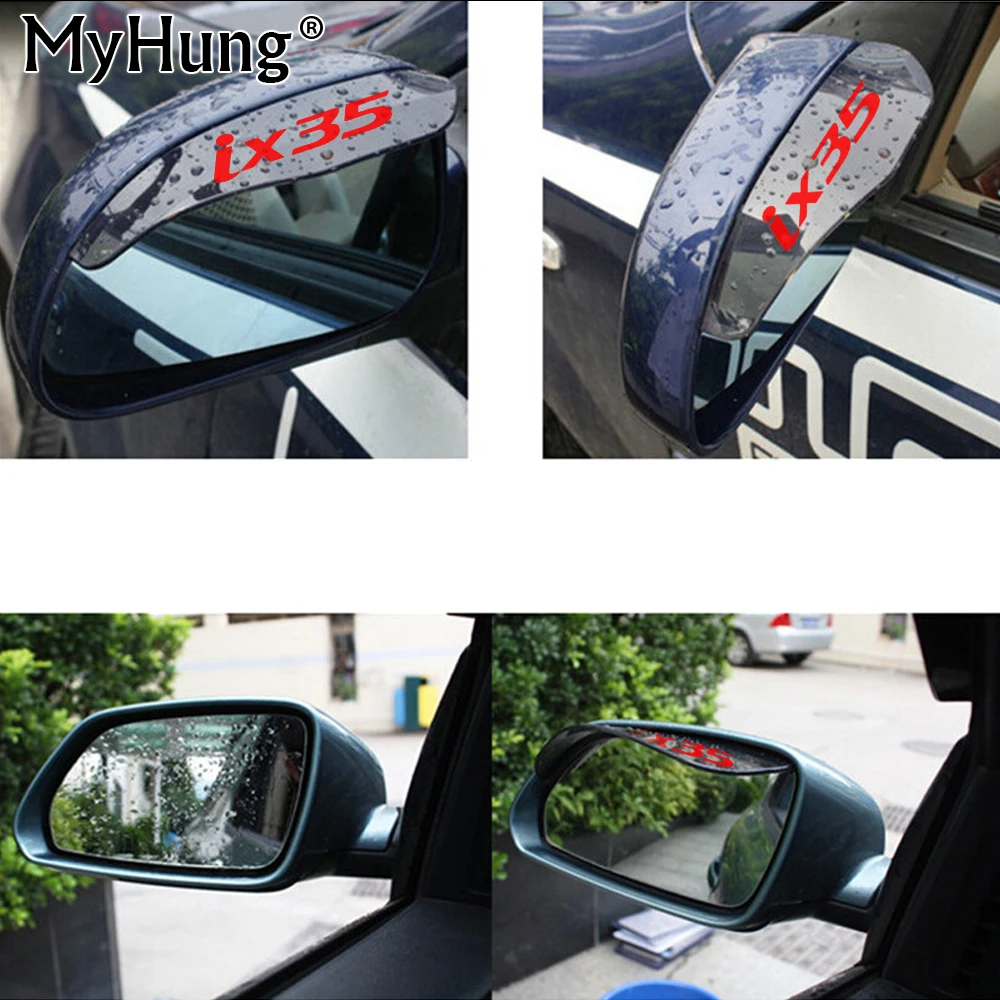 Auto Rearview Mirror Shade Rainproof Car Back Mirror Eyebrow Rain Sticker Sun Visor For Hyundai