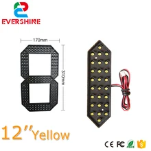 1" Желтый Цвет Digita 7 сегмент модуль числа на открытом воздухе Ultra Яркость желтый большой цифровой светодиодный дисплей модуля