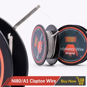 

Volcanee 5Meter/Roll Alien Clapton A1 Ni80 Coil Wire Nichrome for Vape DIY RDA Atomizer E Cig Alien Fused Clapton Coil Wire