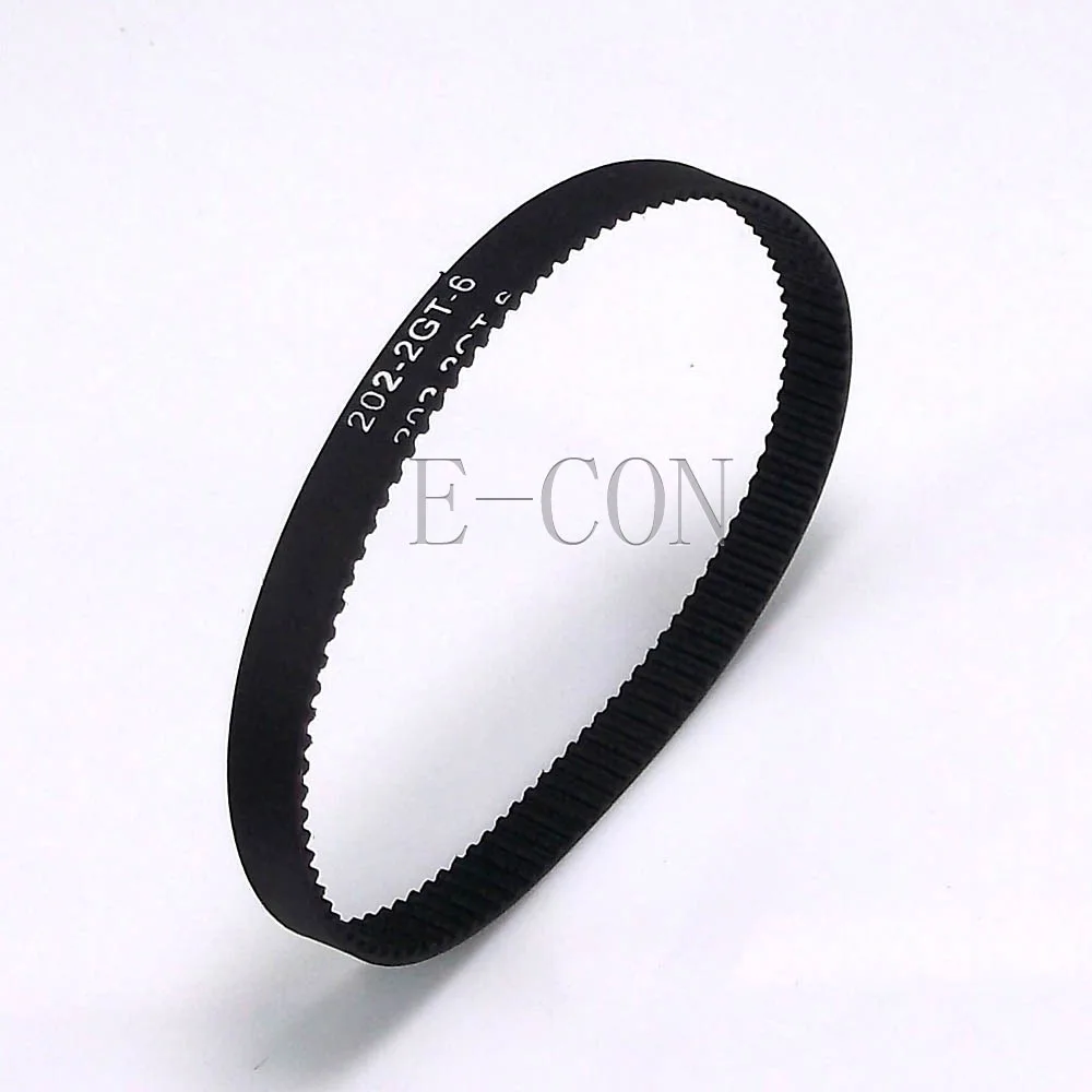 

5pcs/lot 202-GT2 Loop Timing Belt Width 6mm GT2 Belt Rubber Fiberglass Inner Length 202mm 101 Teeth for GT2 Timing Pulley