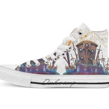 Вечная битва новинка дизайн дышащая Повседневная Высокая обувь на шнуровке холщовая обувь кеды