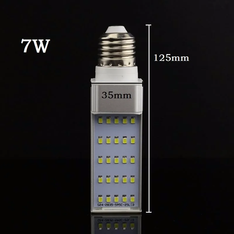 Лампада E27 G24 G23 7 Вт 9 Вт 11 Вт 13 Вт 15 Вт 110 V 220 V 240 В горизонтальный разъем лампы SMD2835 Bombillas светодио дный многоячеечная лампа пятно света
