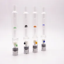 Beauty Design Small Glass Water Pipe with Replaceable Wax Coil E Cigarette Wax font b Vape
