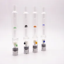 Beauty Design Small Glass Water Pipe with Replaceable Wax Coil E Cigarette Wax Vape Pen Kit Atomizer for ego eVod Twist Battery