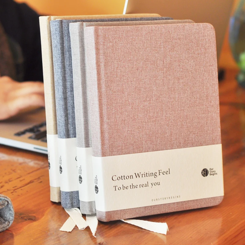 OUR-STORY-BEGINS Cotton Times Series A5 Blank Inner Page Original Notebook Hardcover Notepad 1PCS