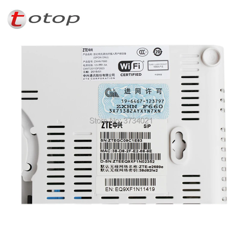 Бесплатная доставка ZTE F660 V5 GPON ONU SC UPC с 4FE + 2TEL USB Wifi английская версия FTTH ONT