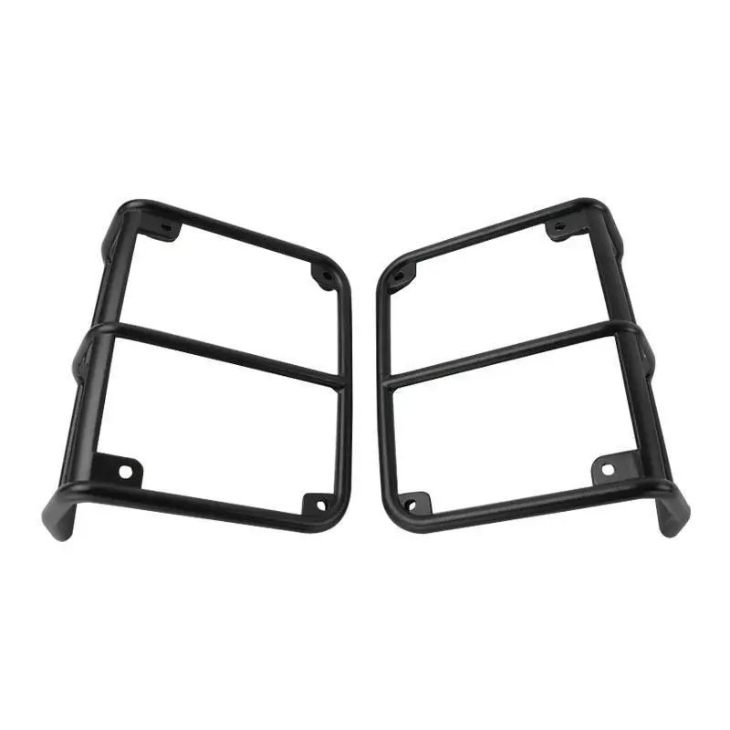 US Ship Black Metal Tail Light Guards Covers Protector For Jeep Wrangler 07-1