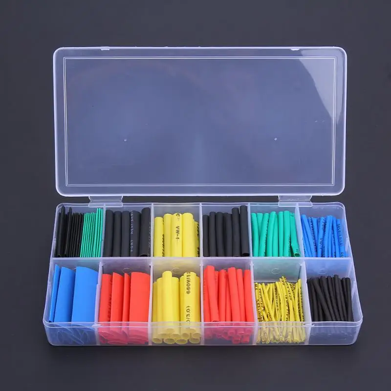 

280 pcs 8 Sizes Assorted Heat Shrink Tubing Colorful Polyolefin 2:1 Shrinking Wrap Wire Insulated Shrinkable Sleeve Tubes Set