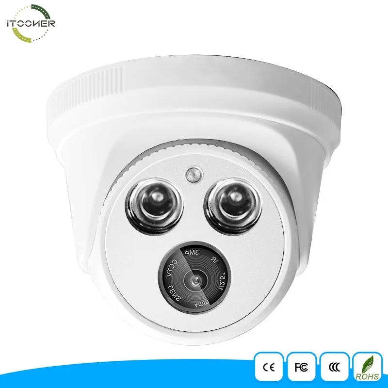 

Free shipping iTooner Weatherproof IP Camera 2.0MP with IEEE802.3af/at 48V PoE dome CCTV camera Night Vision Motion Detection