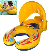 Плавающие кольца для плаванья для мам и детей, надувная лодка для плавания с защитой от солнца, аксессуары для плавания ming